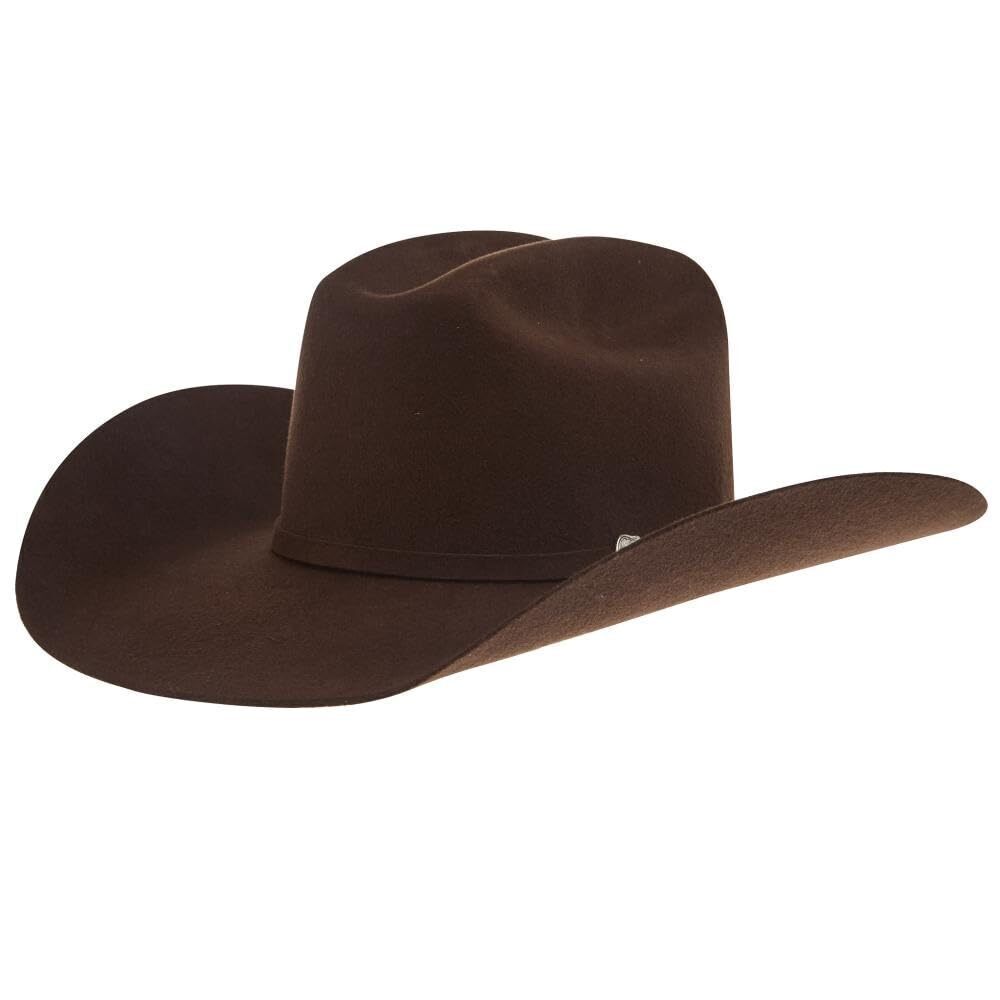 4333 Unisex Wool Cowboy Hat with 3-Piece Buckle Set Hatband Chocolate